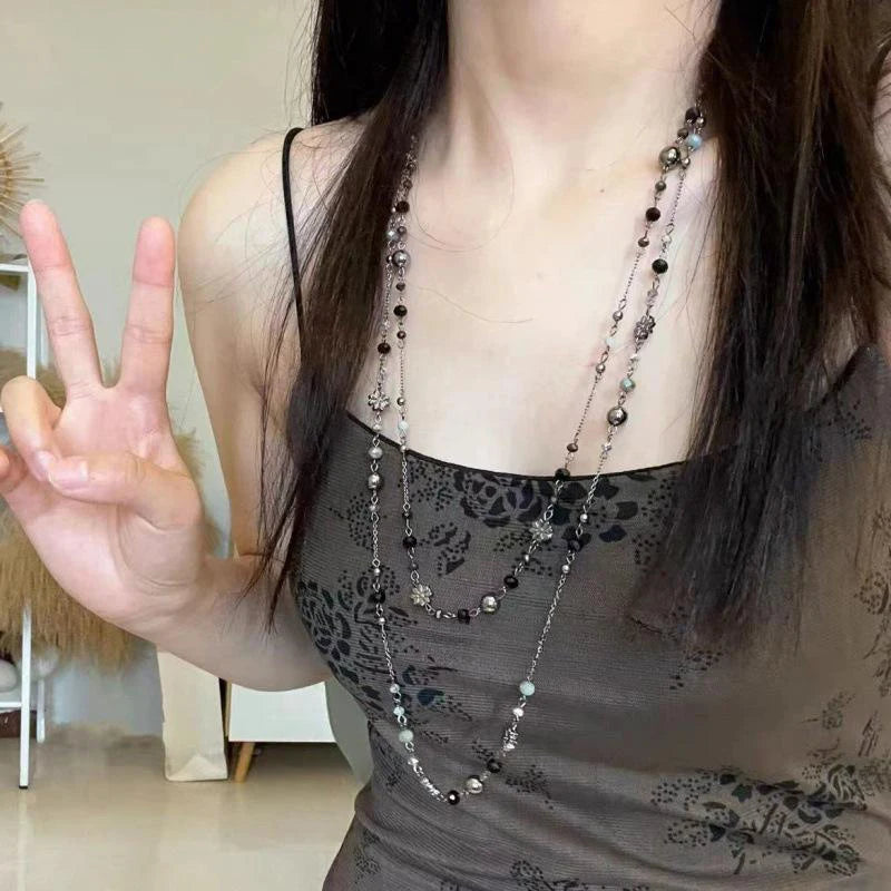 1PC Bohemian Beaded Long Sweater Necklace Women's Fashion Stackable Long Necklace Viralgem Store