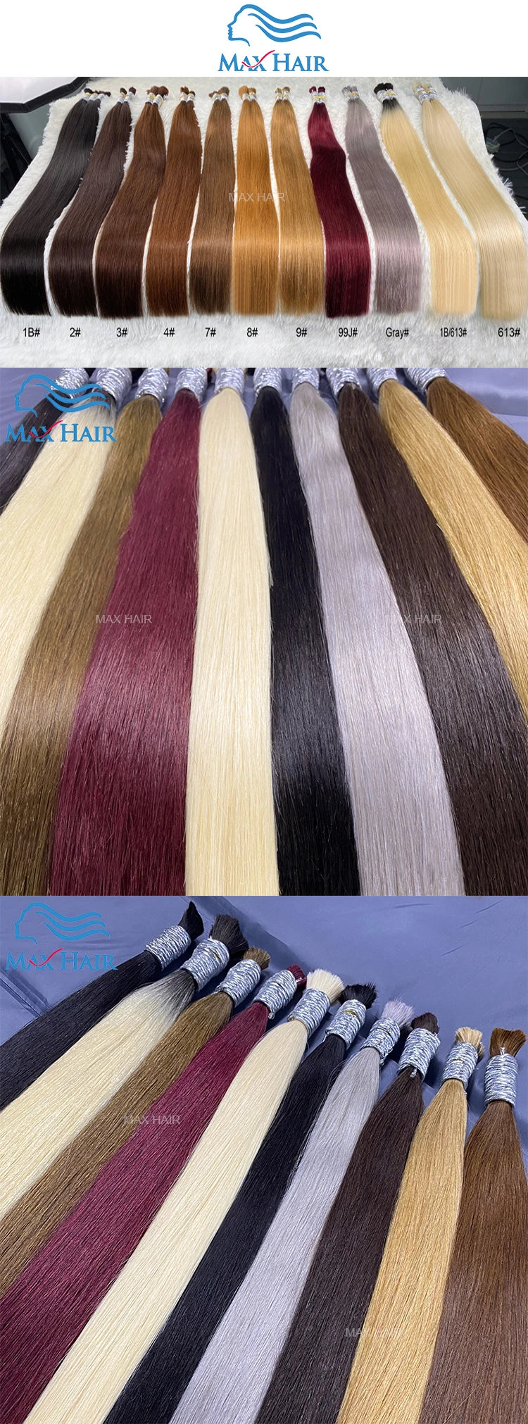 613 cabelo solto Human Hair Bulk For Braiding No Weft Human Hair Extensions Cheveux Naturel Vietnamita 613 Blonde pelo suelto