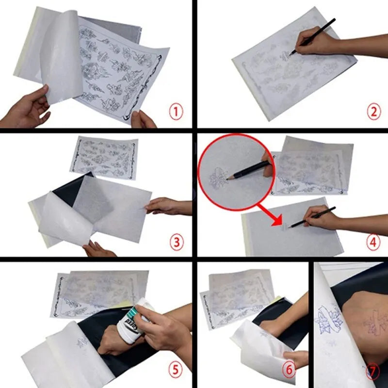 5/10PCS A4 Tattoo Transfer Paper Tattoo Supplies Carbon Thermal Transfer Paper Tattoo Stencil Copy Tracing Paper Accessory Viralgem Store