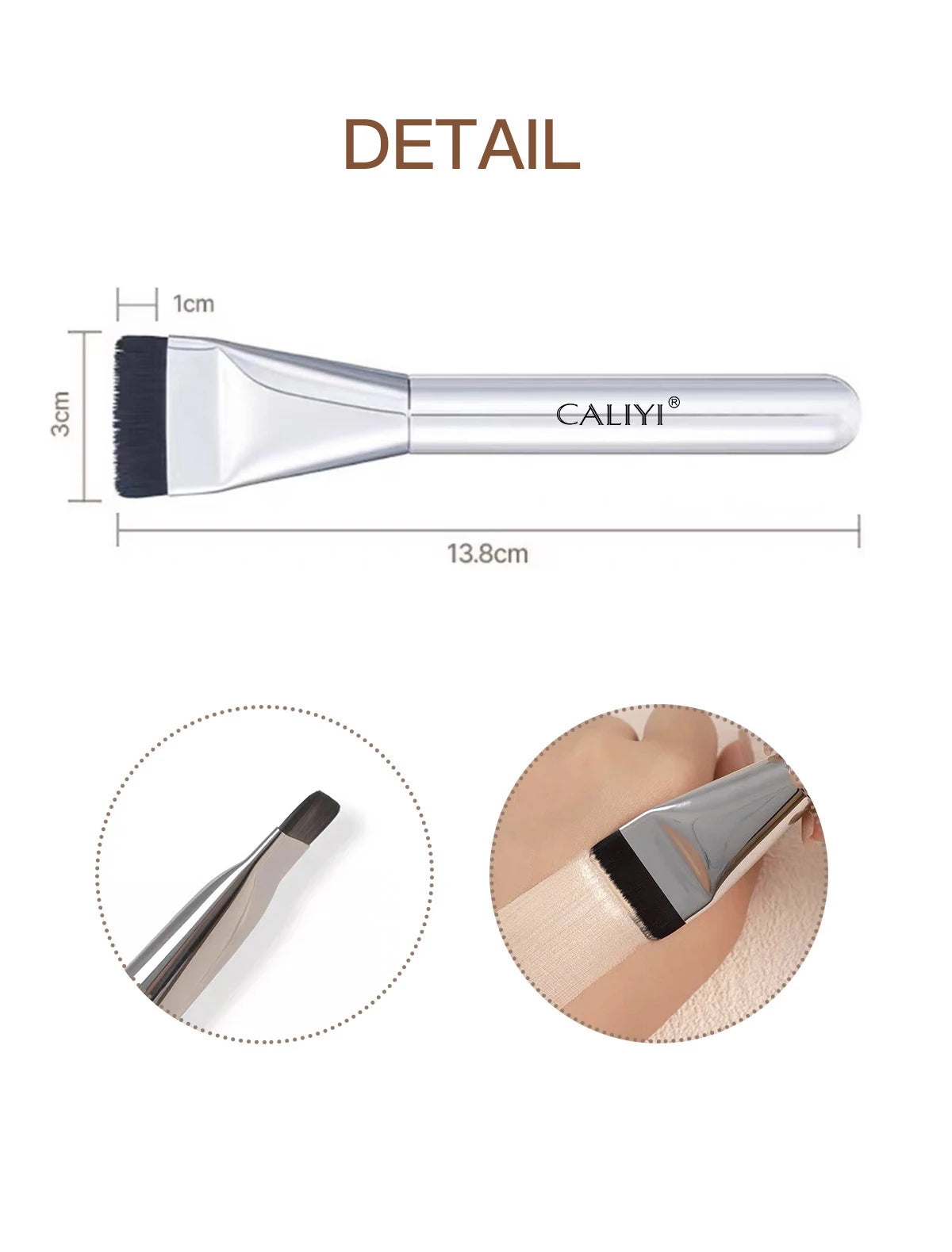 1/3 PCS Flat-head Foundation Brush Ultra-thin Brush Head Traceless Foundation Makeup Brush Cosmetic Tools Viralgem Store