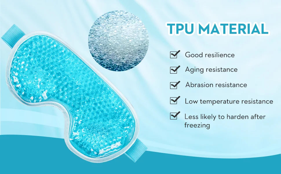 2Pcs/Set Gel Eye Mask Cooling Eye Mask For Dry Eyes Care Hot & Cold Eye Ice Pack Reusable Gel Sleep Mask Cold Eye Compress Mask