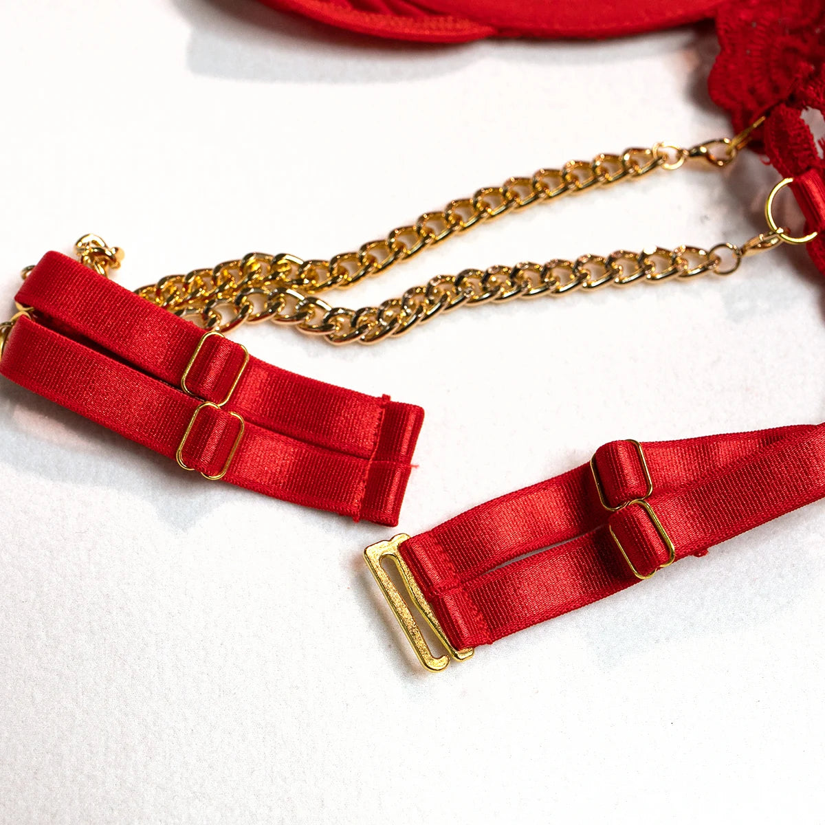 Yimunancy 2-Piece Flroal Lace Erotic Set Women Cut Out  Fashion Chain Decorated Lingerie Set Sexy Brief Kit Viralgem Store