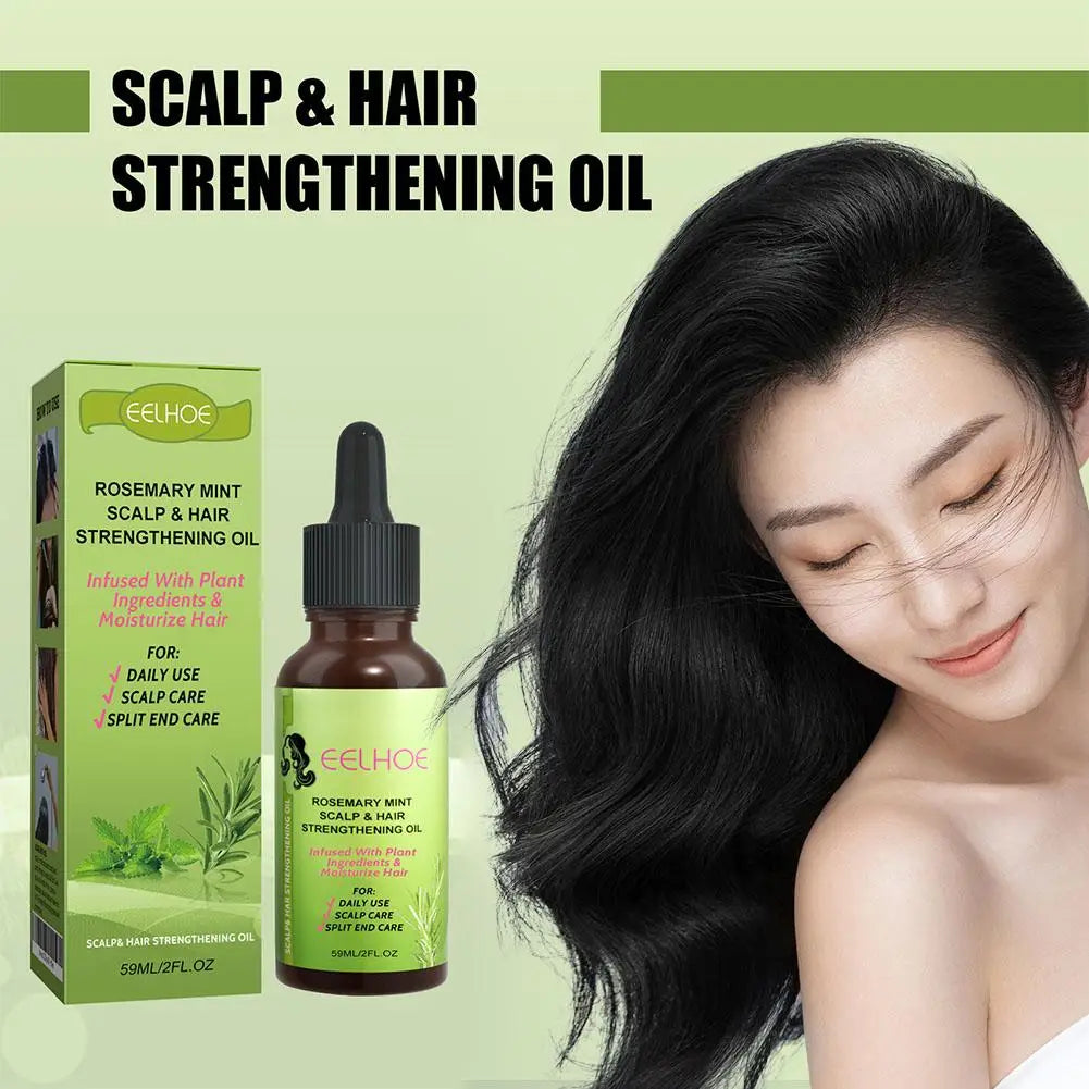 30ml/59ml Batana Rosemary Mint Scalp Hair Strengthening Oil Biotin Essential Oils Nourishing Treatment Split Ends Dry All Types Viralgem Store