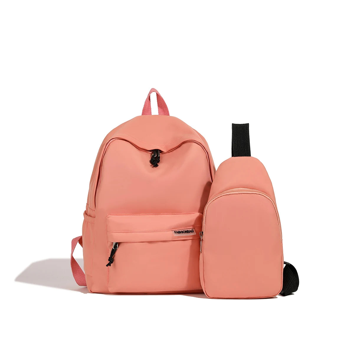 2pcs Bagset back to school Nylon Women Backpack Female Travel Bag  Solid Color Large Capacity School Season Casual Schoolbag
