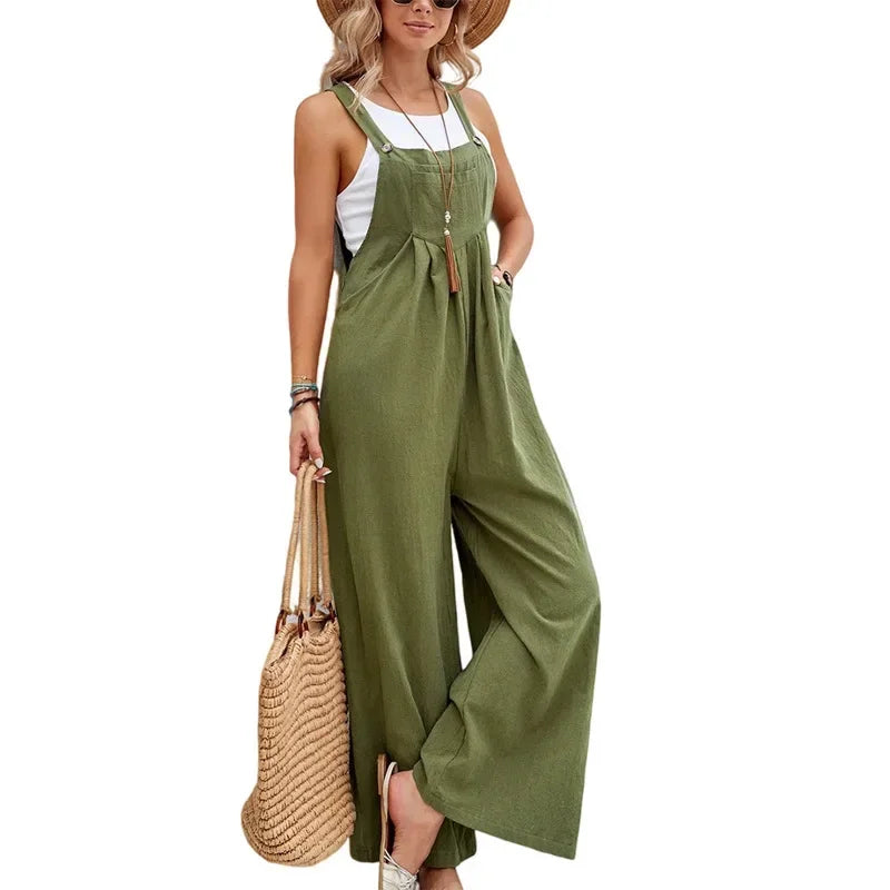 Women Loose Fit Fashion Overalls Wide Leg Baggy Bib Overalls Jumpsuit Dungarees Summer Jumpsuit Casual Elegant Overalls Summer Viralgem Store