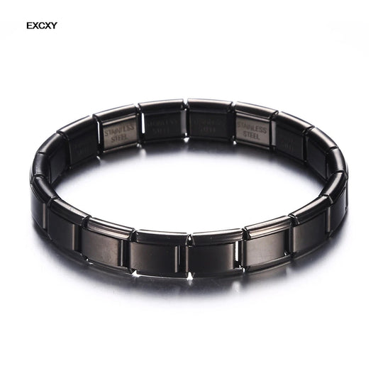 9 mm Wide Stainless Steel Bracelets Simple Trendy Style Daily Wear Silver-Color Charm Bracelet For Women On Party Unisex Style