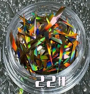 1Box Irregular Aurora Mirror Broken Glass Paper Nail Foil Decals Japanese Laser Patch DIY Rainbow Transfer Piece Manicure Decor#