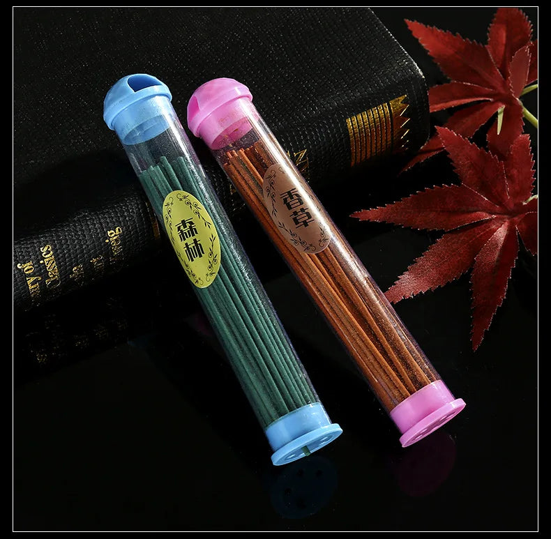 1Box about 50Pcs Mini Incense Stick with A Small Holder Lots of Scents