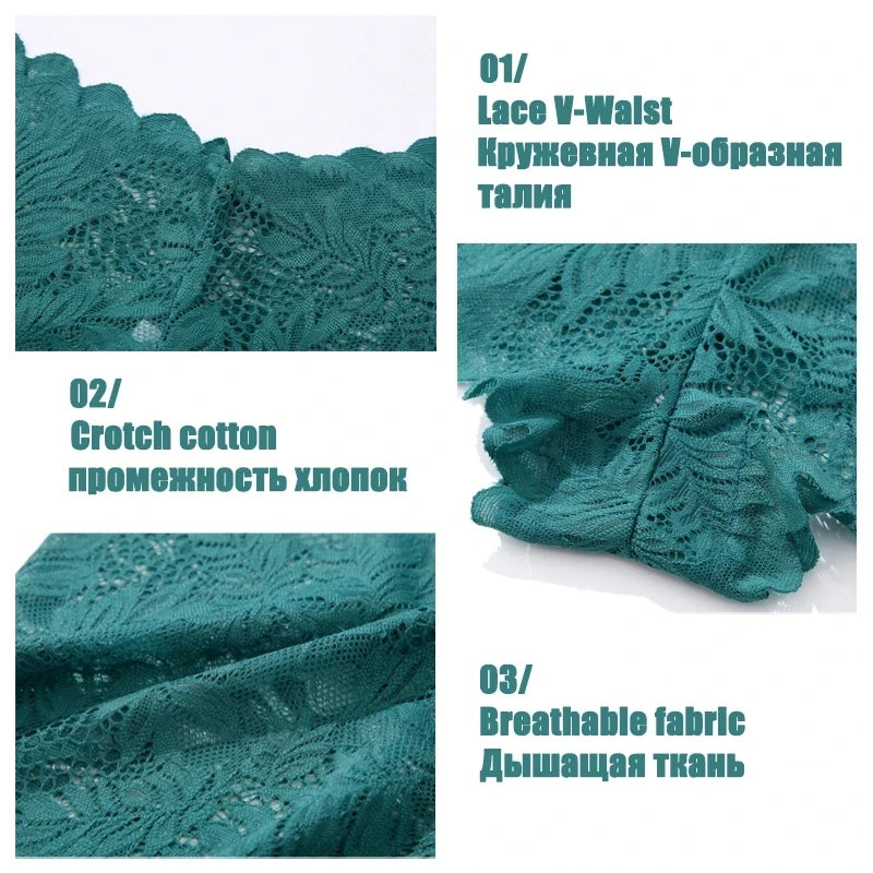 1PC Lace Underwear Sexy Women Panties Low Waist Hollow Out Ladies Briefs Transparent Female Underpants Womens Lingerie S-XL