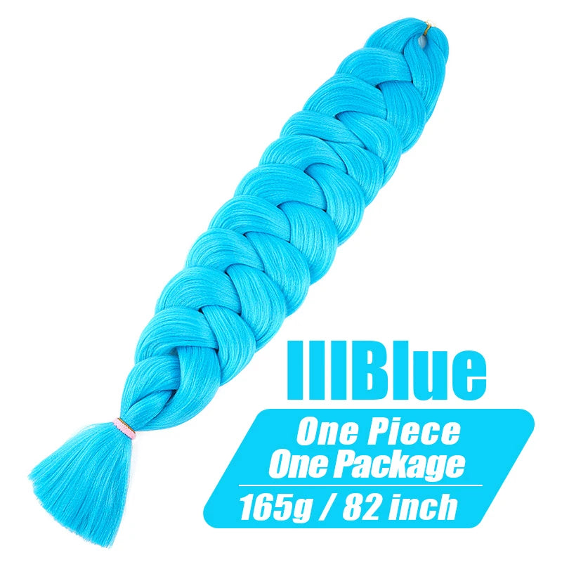 Xpression Jumbo Braiding Hair 82 Inch 165g Crochet Hair Pre Stretched Box Twist Braids Synthetic Hair Extensions For BWomen Viralgem Store