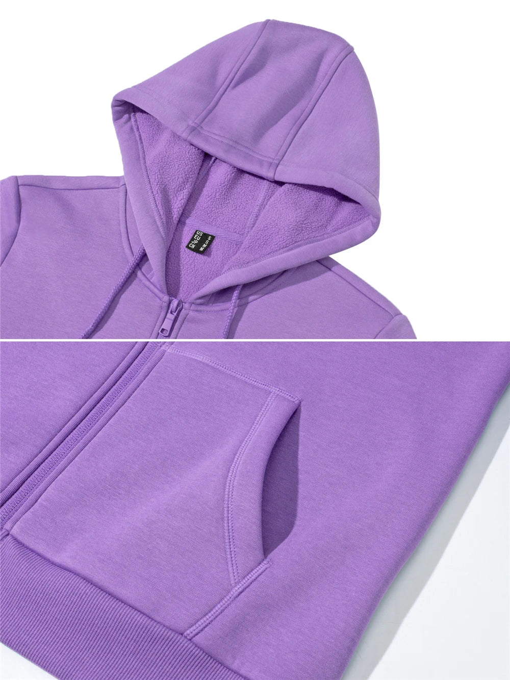 TACVASEN Fleece Lining Jogging Sweatshirts Womens Long Sleeve Hoodies Full Zip Up Jacket Workout Running Sportswear Casual Coats