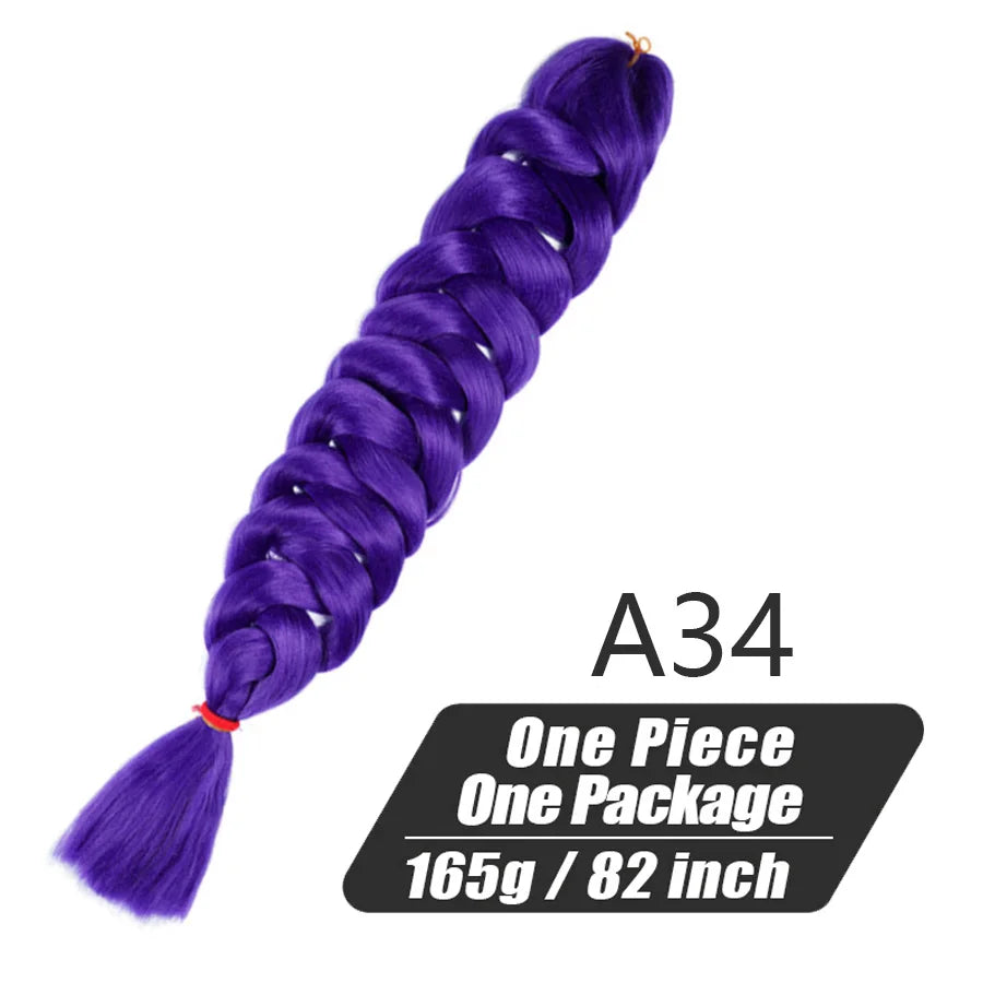 Xpression Crochet Hair Jumbo Braids Hair Kanekalon Expression Hair for Braids Synthetic Braiding Hair Extensions For Women