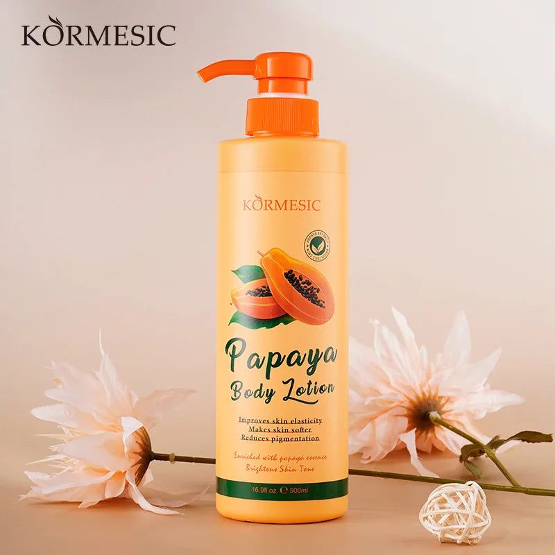 500ML KORMESIC Papaya Body Lotion Cream Moisturising Exfoliating Leg Arm Nourishing Anti Smooth Skin Care Viralgem Store