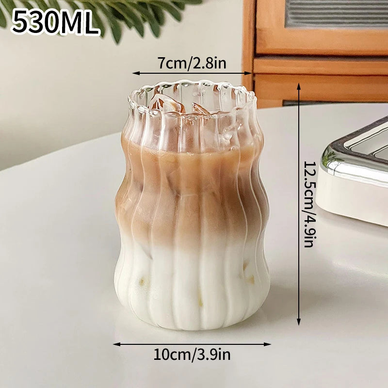 250ml-865ml INS Glass Cup Pineapple Shape Coffee Mug Transparent Cocktail Bar Beverages Soda Water Juice Mugs Cup Drinkware Viralgem Store