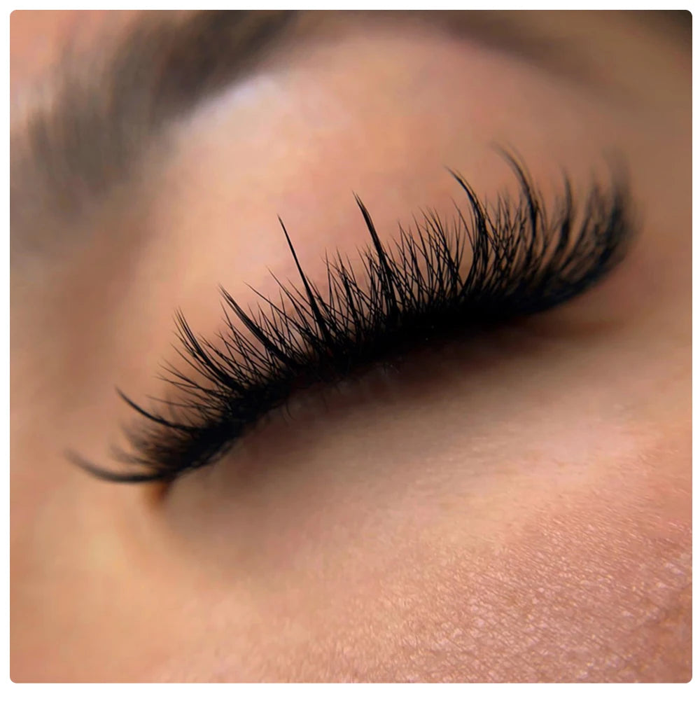 winky beauty 12Rows A/M Shape Spikes Lashes Individual Wispy Premade Fans Eyelash Extension Self-Grafting Makeup False Eyelashes Viralgem Store