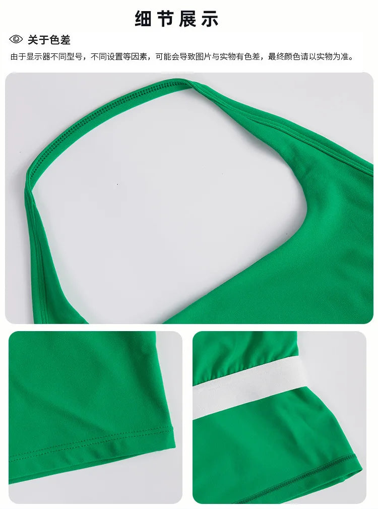 YJ-Spring and Summer New Halter Yoga Vest Women's Sling Beauty Back Exercise Underwear Slim Fit and Quick-Drying Yoga Clothes Br