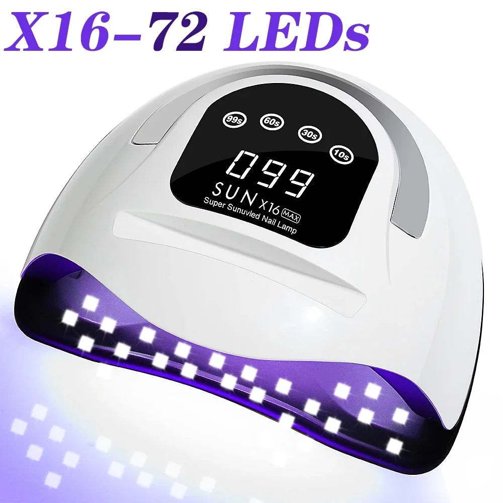 320W UV Light Dryer for Nails Gel Polish with 72 Lamp Beads 4 Timer Setting HD Display Screen Auto Sensor Professional Nail Lamp