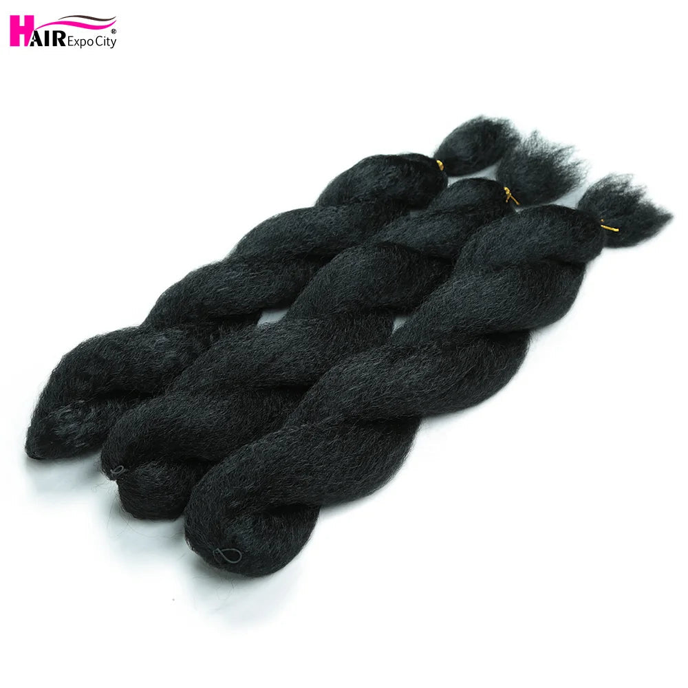 Vixen Crochet Bulk Hair 26 inch Jumbo Synthetic Braiding Hair Fluffy Kinky Straight Crochet Braids Extension Hair Expo City Viralgem Store