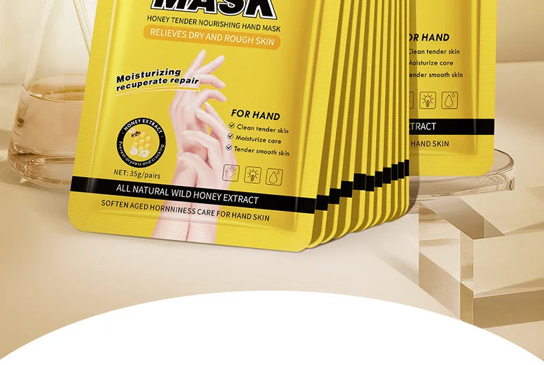 10 Pairs Honey Hand Mask Hands skincare Masks Moisturizing Nourishing Hydrating Tendering Smoothing Hands Skin Care Products Viralgem Store
