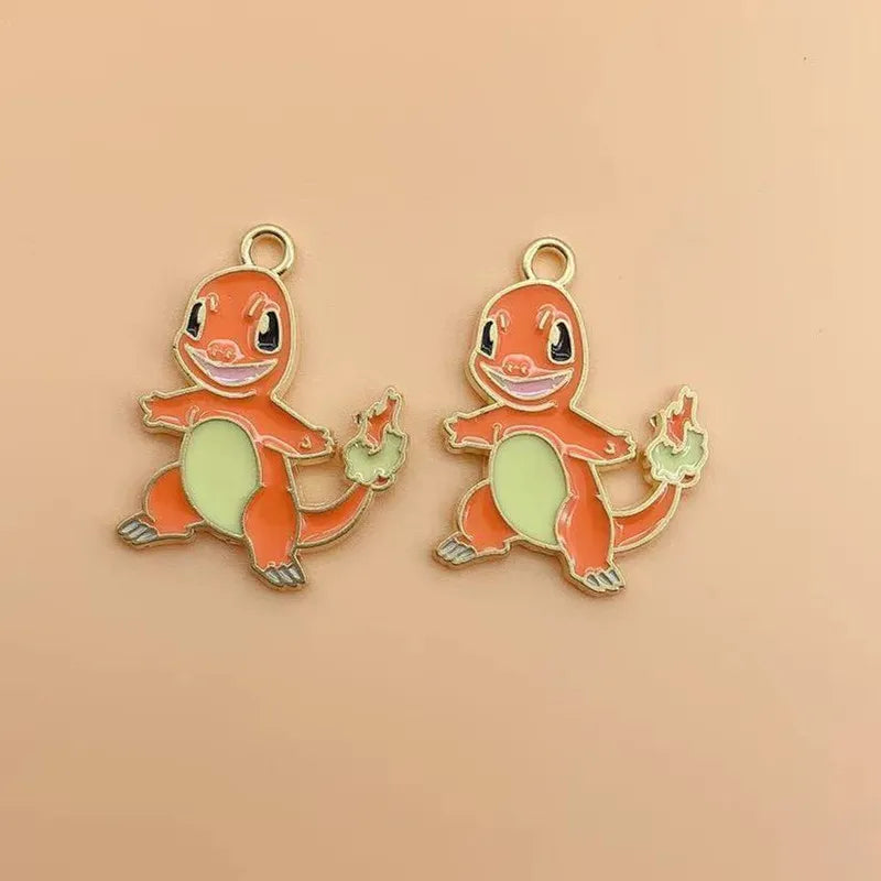 10pcs Cartoon Anime Character Enamel Charms Earring Pendant for Making DIY Keychain Necklace Drip Oil Metal Jewelry Accessories