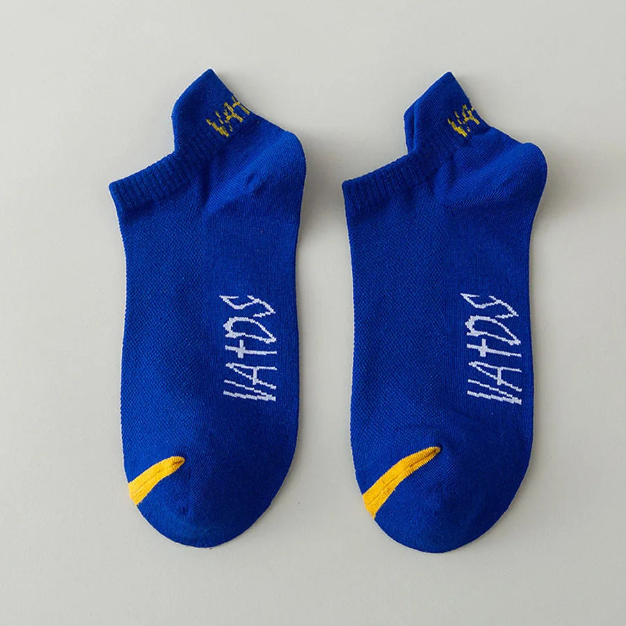 5 Pairs Men's Ankle Socks Bright Color No Show Socks Men Breathable Street Fashion Sport Invisible Travel Running Socks Viralgem Store