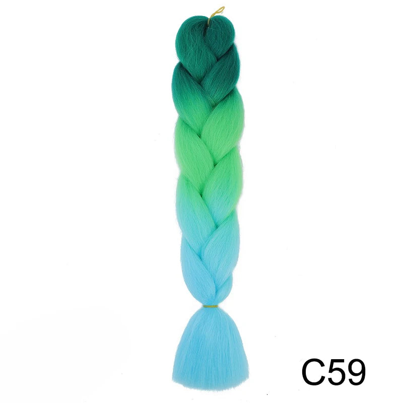 WIGSIN 24Inch Synthetic Long Straight Jumbo Braiding Hair Extension DIY Box Twist Crochet Hairpiece for Women Viralgem Store