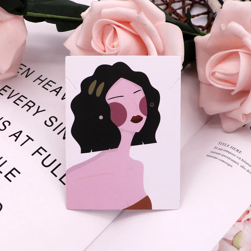 20Pcs/Lot 6x8cm Earrings Display Card Necklace Holder Favor Jewelry Organizer Ear Studs Jewelry Display Packaging Cards Supplies