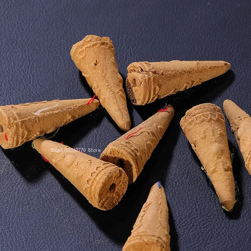 108 Flavor Backflow Tower Incense Granules Tibetan Incense Natural Ritual Buddha Manual Incense Backflow Smoke Appreciation