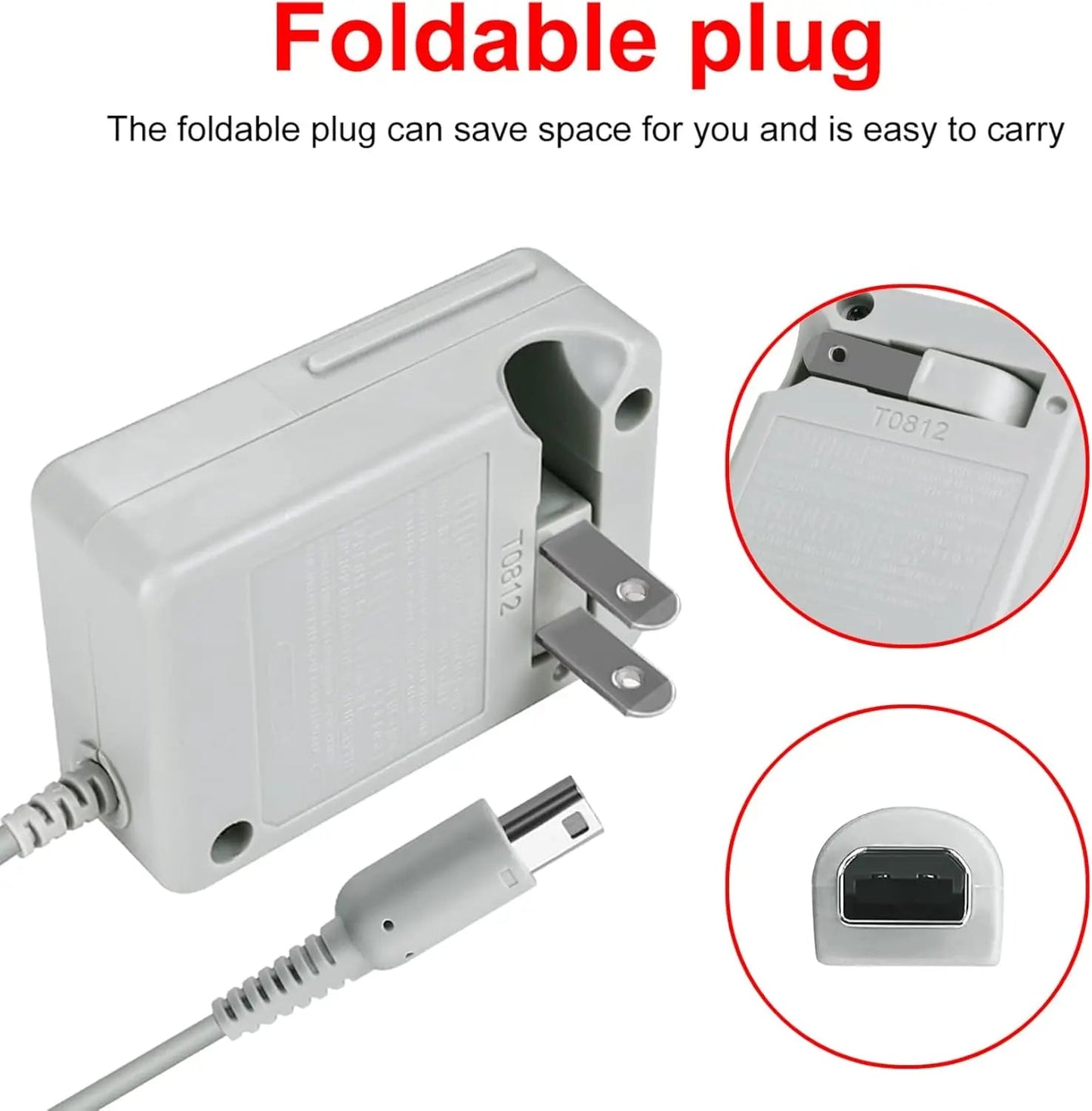 AC Adapters Game Charger For Nintendo Dsi Ndsi 3DS/ DSi/DSi XL/ 2DS/ 2DS XL/New 3DS XL 100-240V Wall Plug Adapter For 3DS Viralgem Store