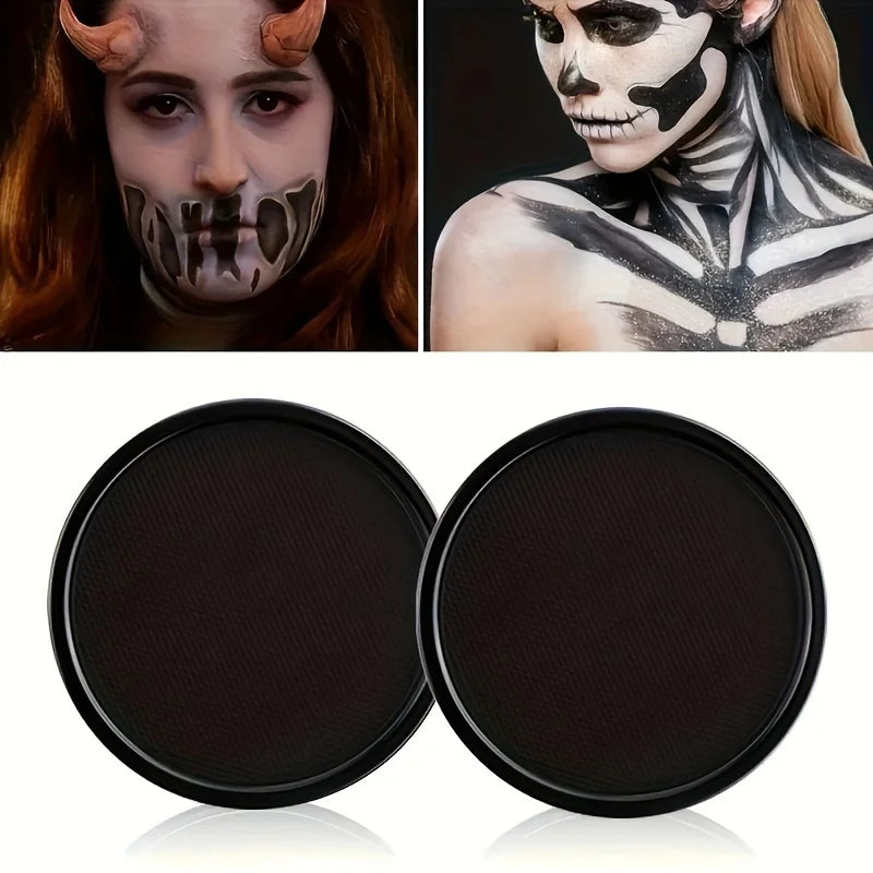 30G Water Solubility Monochromatic Body Paint Black And White Makeup Face Paint Halloween Party Waterproof Makeup Body Painting