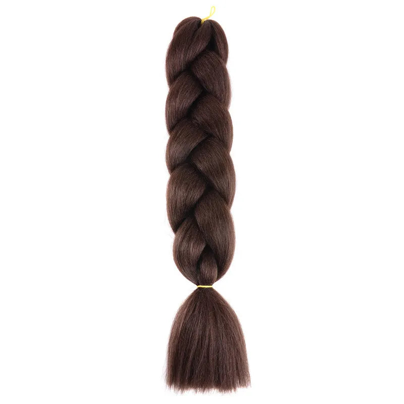 Synthetic 1Pcs 24inch 100g Braiding Hair Box Braids Colorful Twist Braiding Hair Extensions Synthetic Crochet Braiding