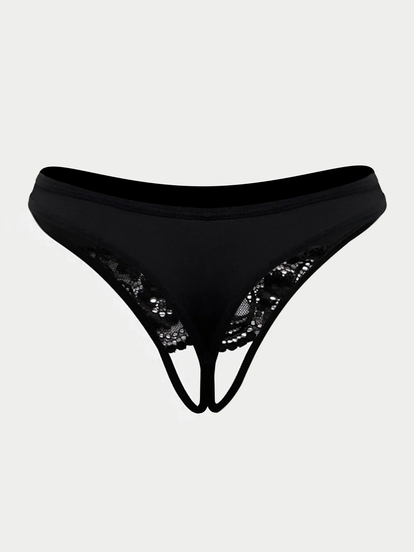 3pcs Lace Thongs Sexy Crotch Opening Panties for Women Underwears Erotic Crotchless Female Intimates Lingerie
