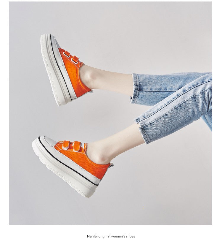 White Shoes Thick Sole Elevator Wild Best Selling Canvas Shoes