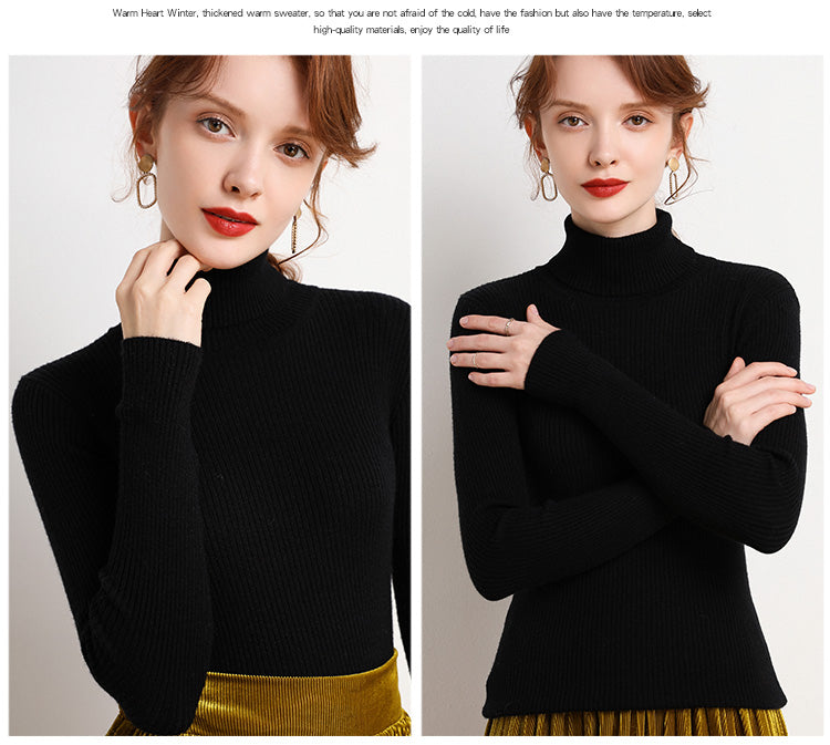 Women Turtleneck Sweater Knitted Soft Pullovers Cashmere Jumpers Basic Soft Sweaters For Women 2024 Autumn Winter