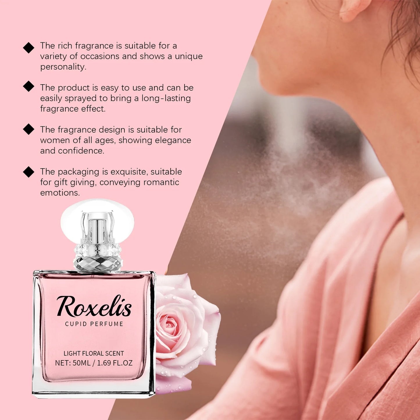 Women Cupid Perfume Floral Scent Pheromone Infused Charm Cologne Loving Atmosphere Refreshing Hypnosis Fragrance For Attract Men