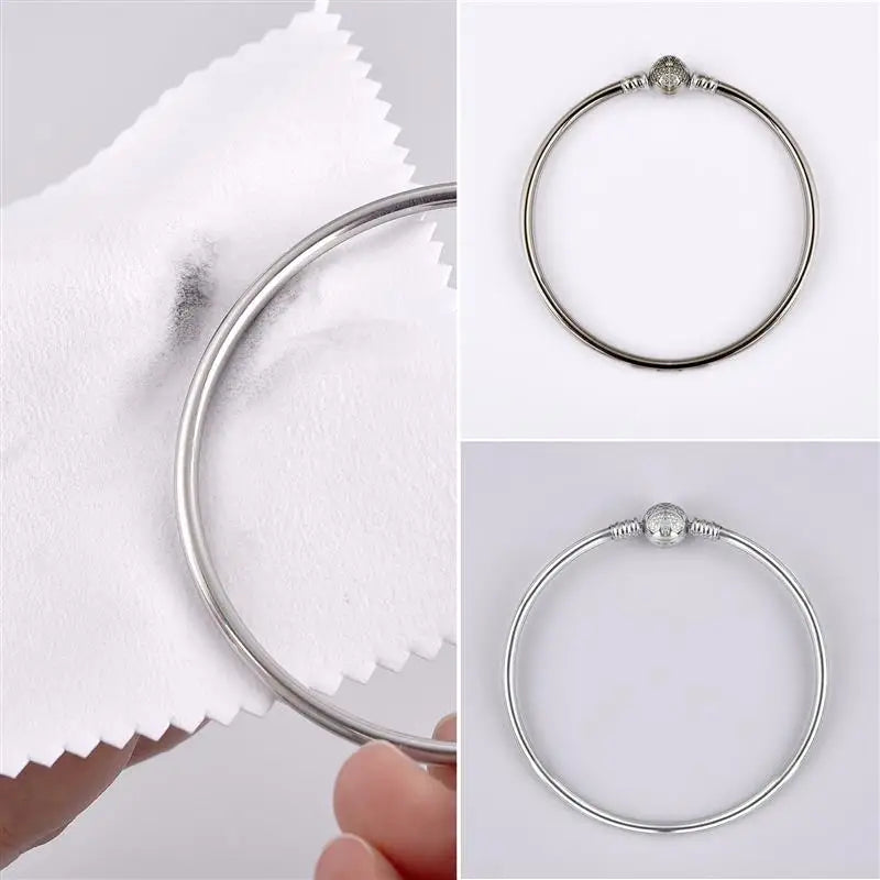 50Pcs Polish Polishing Cloth Silver Color Cleaning Polishing Cloth Soft Clean Wipe Wiping Cloth For Silver Gold Jewelry Tool