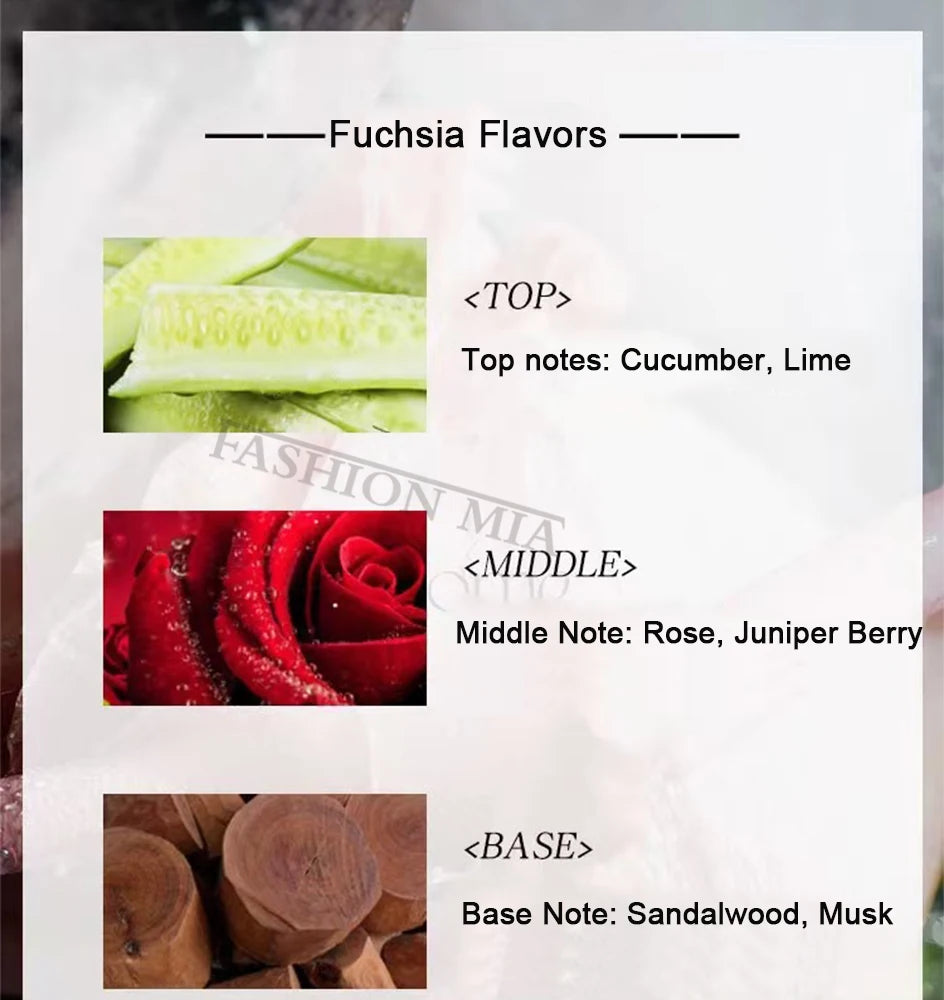 50ml Original Brand Lasting Perfume Natural Floral Fruity Ice Rose Flame Wormwood Apple Brandy EDT for Men's Women