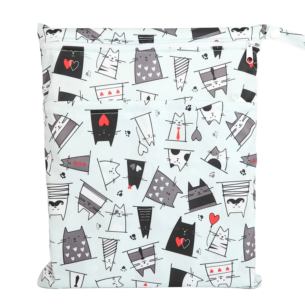 [Sigzagor] Wet Dry Bag With Two Zippered Baby Diaper Nappy Waterproof Reusable Washable Viralgem Store