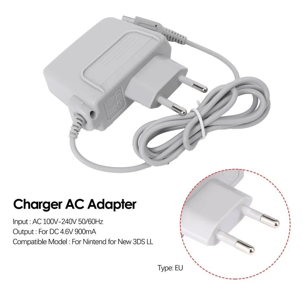 AC Adapters Game Charger For Nintendo Dsi Ndsi 3DS/ DSi/DSi XL/ 2DS/ 2DS XL/New 3DS XL 100-240V Wall Plug Adapter For 3DS Viralgem Store