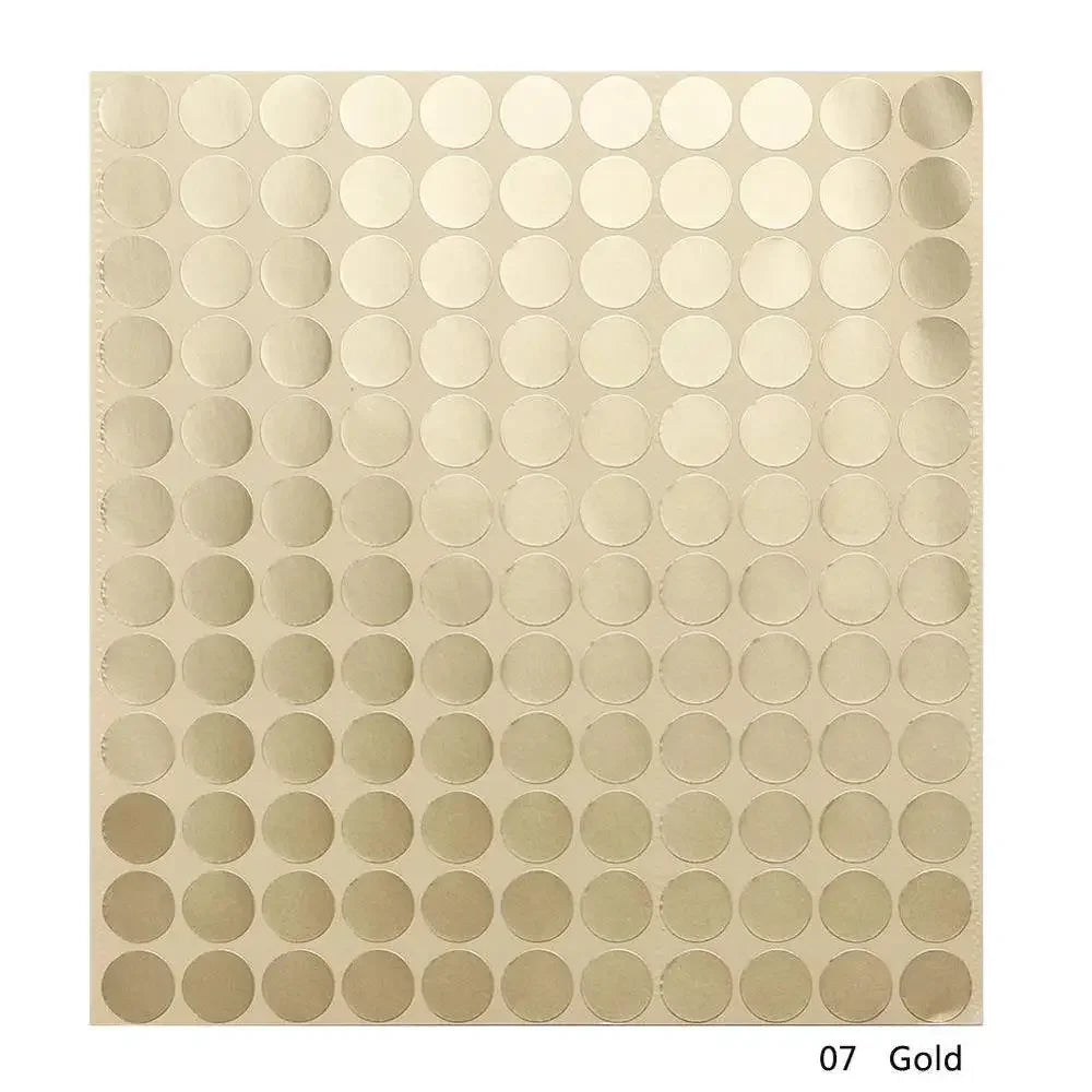 1 Sheet of 132 Blank Round Stickers Labels for Essential Oil Bottle Cap Lid Water Resistant 7 Color Sticker 13mm DIY