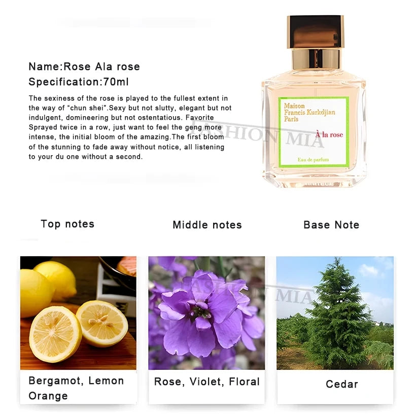 70ml Original Brand Perfume For Women Men's Long Lasting Atomizer Sexy Lady Parfum Antiperspirant Female Fragrance Parfume Viralgem Store