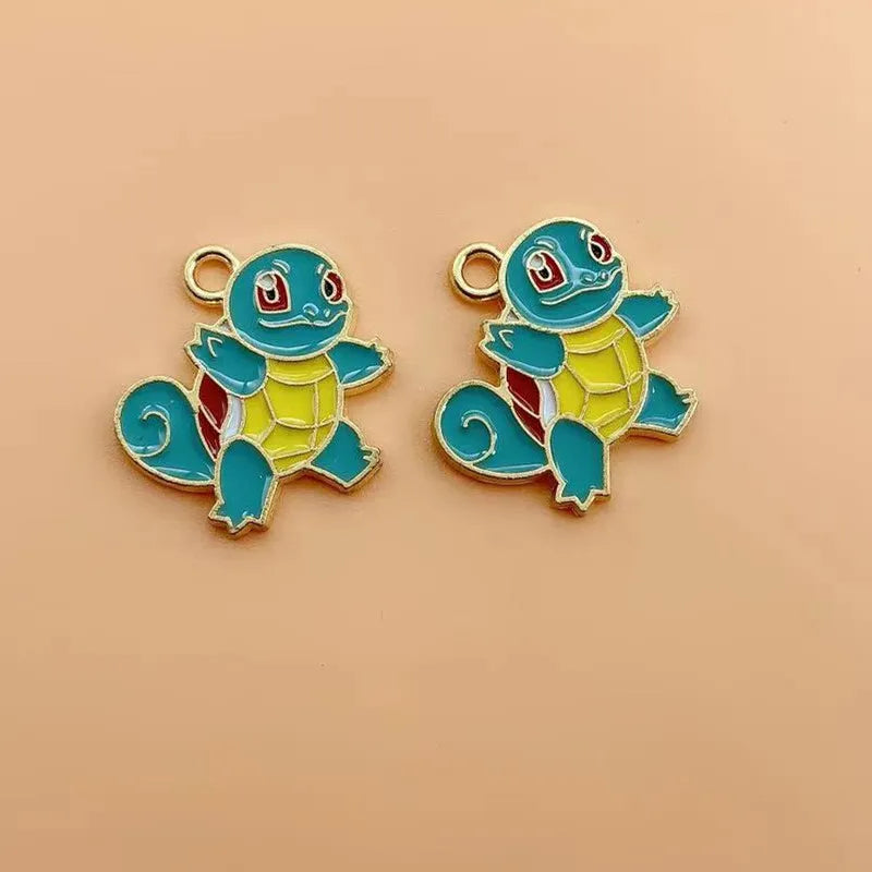 10pcs Cartoon Anime Character Enamel Charms Earring Pendant for Making DIY Keychain Necklace Drip Oil Metal Jewelry Accessories