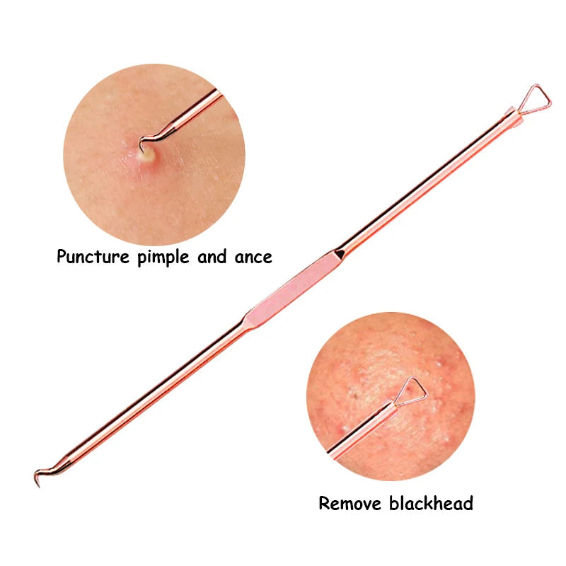 4Pcs Blackhead Removal Needles Black Dots Cleaner Stainless Spot Comedone Extractor Acne Treatment Needle Face Clean Care Tool Viralgem Store