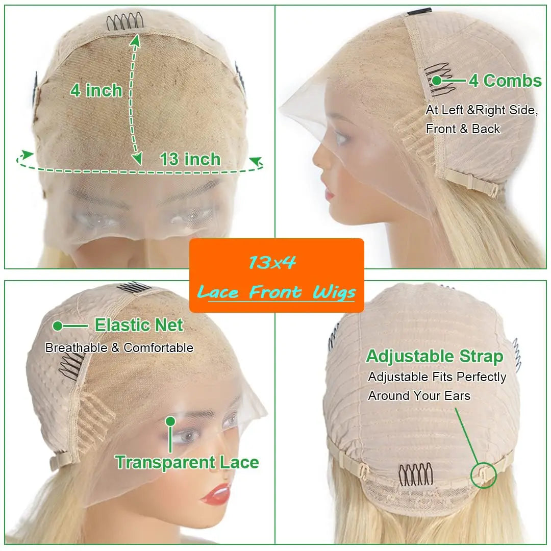 613 Blonde Short Bob Wig Transparent Lace Front Human Hair Wigs Straight 13X4 Burgundy 99j Brown Colored Cut Lace Frontal Wig Viralgem Store