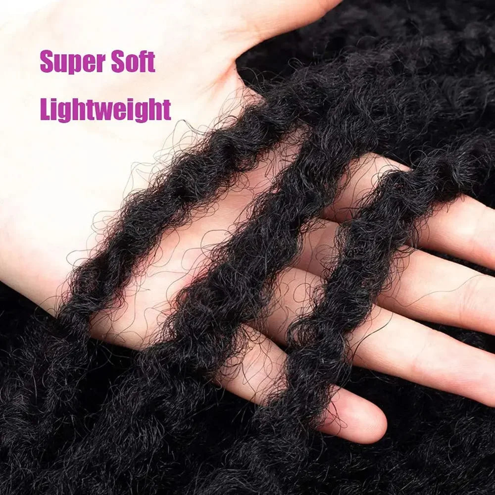 18 Inch Synthetic Marley  Twist Braiding Hair Afro Kinky Curly Crochet Hair for Faux Locs Long Springy Twist Hair Extensions