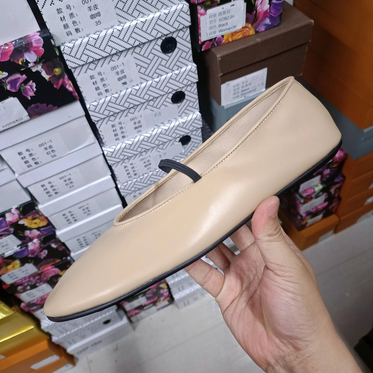 100% Leather Ballet Flats Luxury Designer Shoes for Women 2023 Black High Quality  Mary Janes Ballerina Comfortable Shoes Woman Viralgem Store