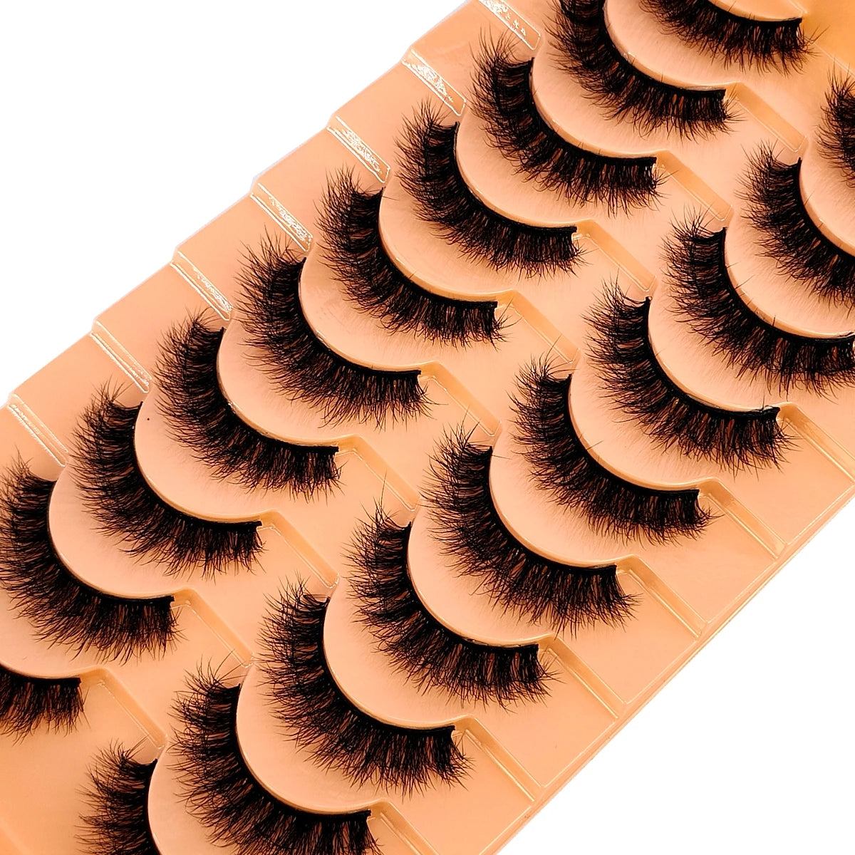 10 Pairs 3D Faux Mink Lashes Fluffy Soft Beauty Wispy Natural Short False Eyelashes Curly lashes Makeup Classic Thick eyelashes