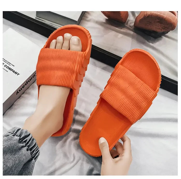 Summer EVA Slippers for Women Men Fashion Beach Sandals Soft Sole Platform Slides Outdoor Toe Open Shoes Unisex Size 29-46