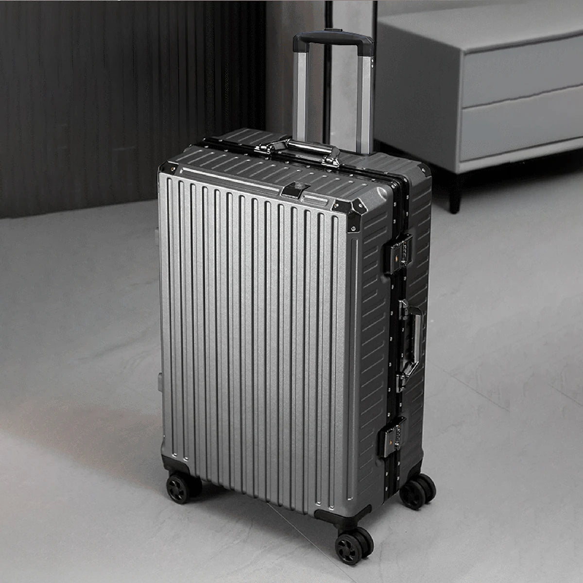 Trolley Luggage 20 24 26 28 Inch Aluminum Frame Rolling Luggage Case USB Travel Suitcase on Wheels Combination Lock Carry-On Luggage Viralgem Store