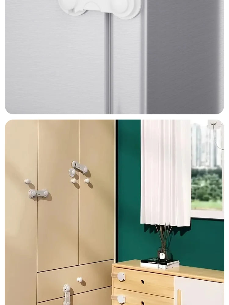 10PCS Baby Safety Locks Cabinet Locks Room Locks Drawer Locks Anti-Pinch Folio Locks Safety Protection Products Viralgem Store